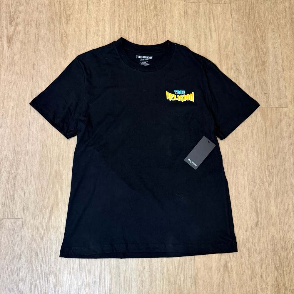 True Religion World Tour Graphic T-Shirt Black Size Medium
